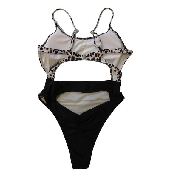Leopard & Black, One-Piece Swim Suit, size L, Sexy, NWOT - Picture 3 of 3